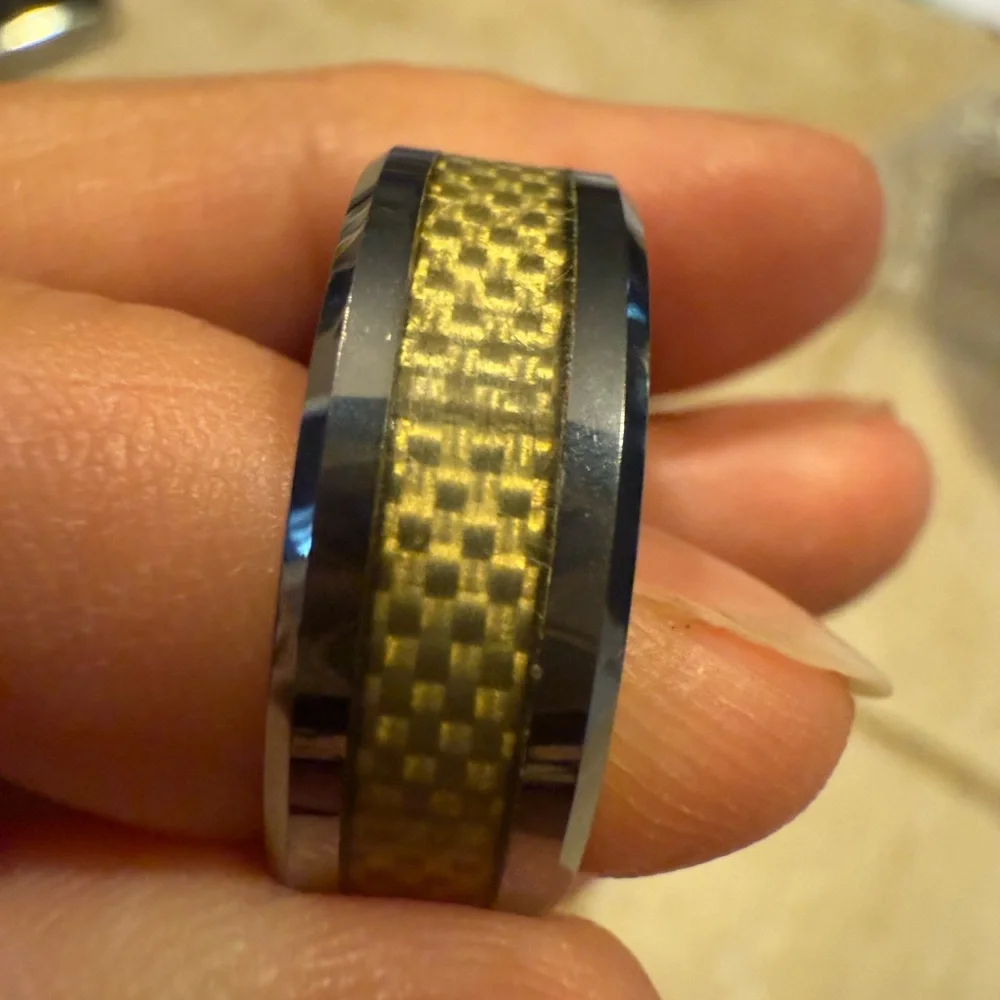 Men's Dadwani Tungsten Carbide Fiber Inlay Ring